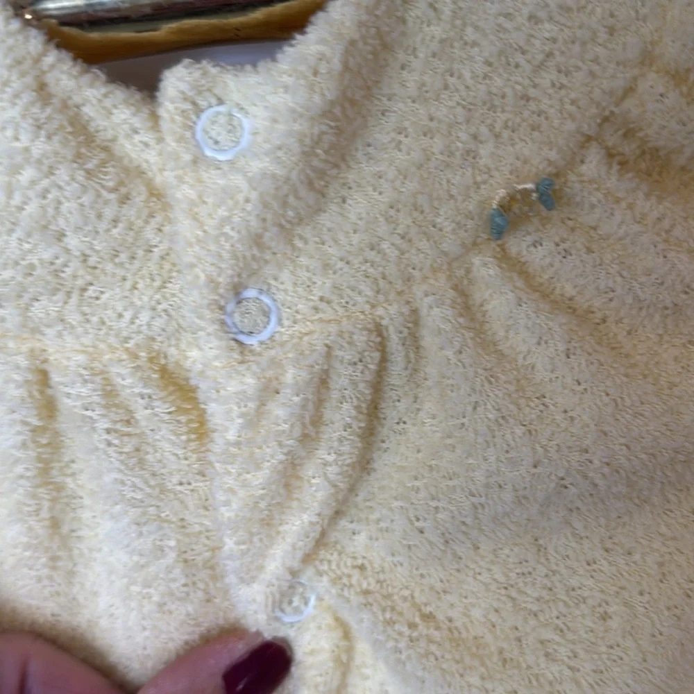 Baby Bliss size 6 months vintage baby night gown yellow